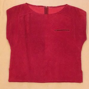 Avon Vintage Red Leather Shirt